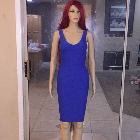 royal blue skin tight dress